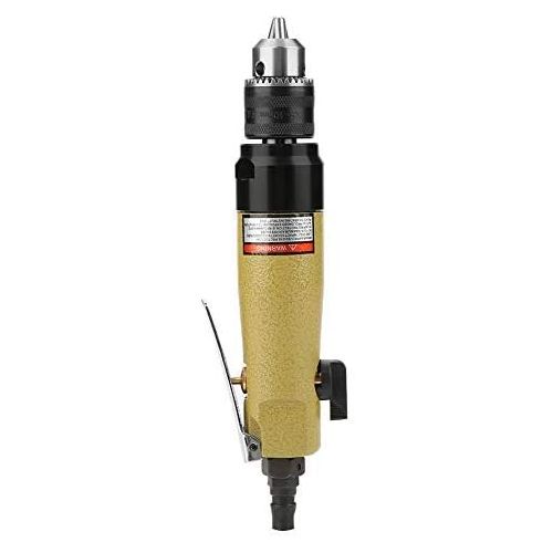  [아마존베스트]Yosooo Straight Pneumatic Drill 900rpm Air Power Drill High Speed Pneumatic Drilling Engraving Polishing Tool with Adjustable Inlet Valve Wrench Chunk Key Inlet Port