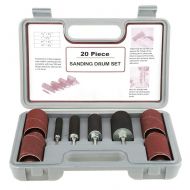 Yosoo Spindle Sanding Drum Sander Tool Kit Set with Case for Drill Press 20pcs