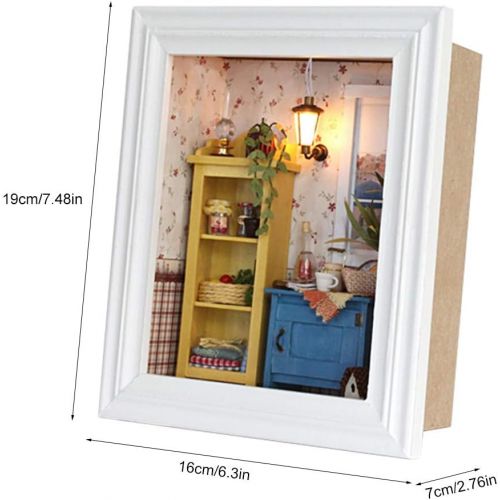  Yosoo DIY Dollhouse Photo Frame Design Warm House Kit with Furniture Birthday Gifts Home Decoration Gift Choice