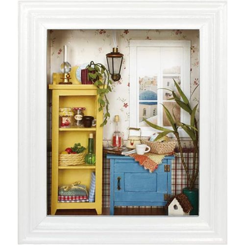  Yosoo DIY Dollhouse Photo Frame Design Warm House Kit with Furniture Birthday Gifts Home Decoration Gift Choice