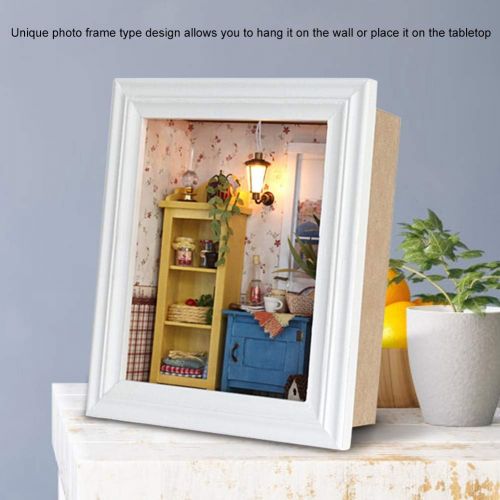  Yosoo DIY Dollhouse Photo Frame Design Warm House Kit with Furniture Birthday Gifts Home Decoration Gift Choice