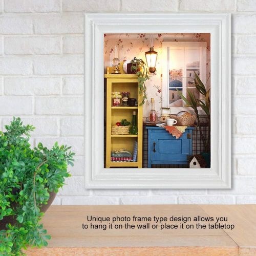  Yosoo DIY Dollhouse Photo Frame Design Warm House Kit with Furniture Birthday Gifts Home Decoration Gift Choice