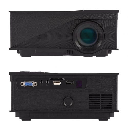  Yosoo Lcd Projector, Portable Mini Multimedia Home Theater LCD Video Projector 1200LM 1080P Support HDMI USB VGA AV SD Card Input TV Box PC Laptop Smart Phones (US Plug)