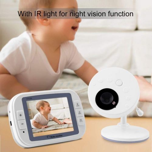  Yosoo Baby Monitor Wireless Video Camera 3.5 LCD Digital Screen 2.4 GHz for Signal Transmission Two-Way Talk Support Night Vision Voice Activation Temperature Monitoring Lullabies
