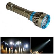 Yosoo Diving Flashlight Torch Lamp 18000Lm 9x XM-L2 Scuba Dive Diving LED Flashlight Torch 100m Underwater Waterproof Submarine Light Fishing Handheld Torch(Battery Not Include)