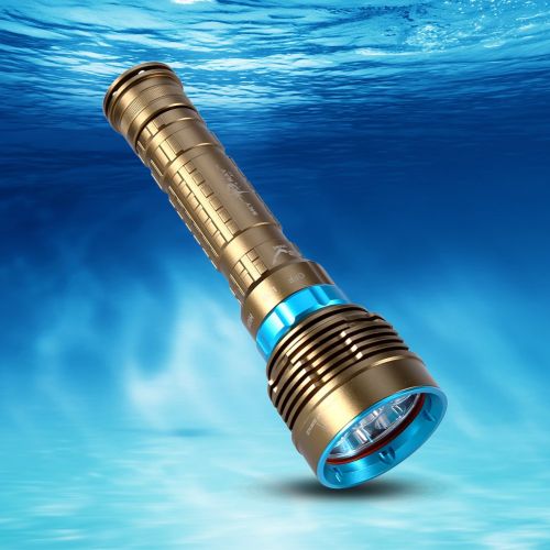  Yosoo Diving Flashlight Torch Lamp 18000Lm 9x XM-L2 Scuba Dive Diving LED Flashlight Torch 100m Underwater Waterproof Submarine Light Fishing Handheld Torch(Battery Not Include)