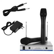 Yosoo- Hi-Fi Wireless Microphone System Anti-interference Dual Wireless Microphone System for KTV(US Plug)