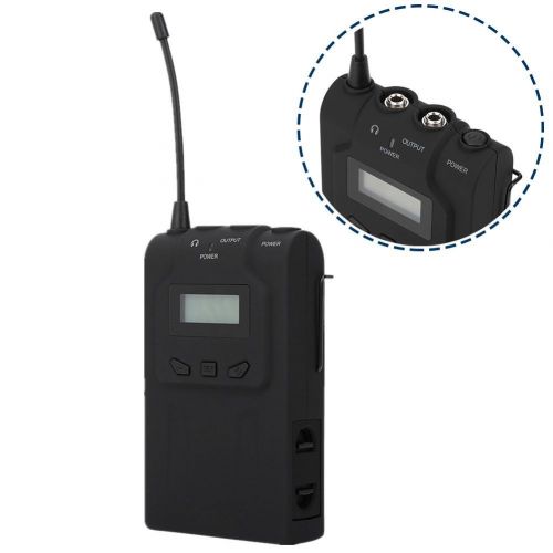  Yosoo- Wireless Interview Microphone Receiver with 0.14 Inch Headphone Jack for Camcorder Video DSLR Camera Smart Phone