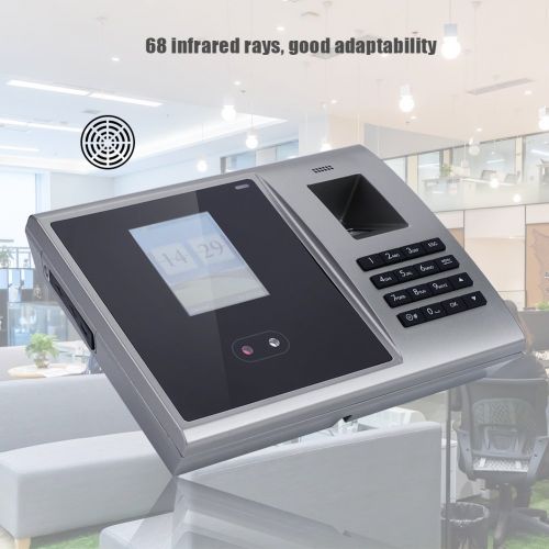  Yosoo- 2.8 TFT Face Recognition Attendance Machine, Fingerprint Management Machine Employee Checking-in Payroll Recorder Access Control System(US)