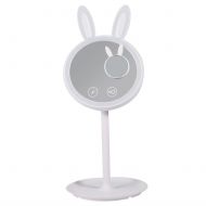 Yosooo LED Vanity Cosmetic Makeup Mirror Light, Rabbit Shape Double Side Adjustable Mirror with 7x Magnifying Table Countertop Mirror Stand or Handheld