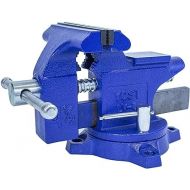 Yost Vises LV-4 Homeowner's Vise | 4.5 Inch Jaw Width with a 3 Inch Jaw Opening Home Vise | Secure Grip with Swivel Base | Blue