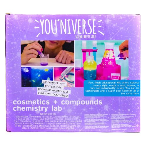  You*Niverse Youniverse Cosmetics Compounds Chemistry Lab by Horizon Group USA, DIY Lip Balm Perfume Making Stem Science Kit Assorted/Pink/Blue/Purple/Yellow