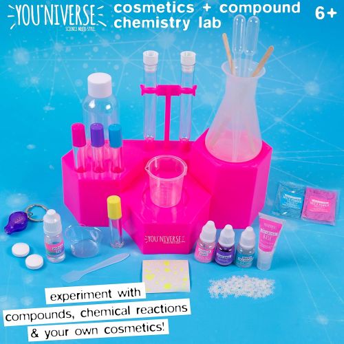  You*Niverse Youniverse Cosmetics Compounds Chemistry Lab by Horizon Group USA, DIY Lip Balm Perfume Making Stem Science Kit Assorted/Pink/Blue/Purple/Yellow