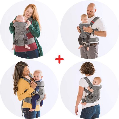  You + Me Baby Carrier You+Me 4-in-1 Ergonomic Baby Carrier, 8 - 32 lbs (Grey Mesh)