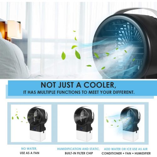  YouGottaIt Portable Air Conditioner, Rechargebable Evaporative Air Cooler with Humidifier, Timing & Oscillation Function, Personal Air Conditioner Fan for Small Room Office Camping