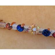 YouShallLove Butterfly Blue Broken Wedding Glass Mezuzah - CUSTOM ORDERED