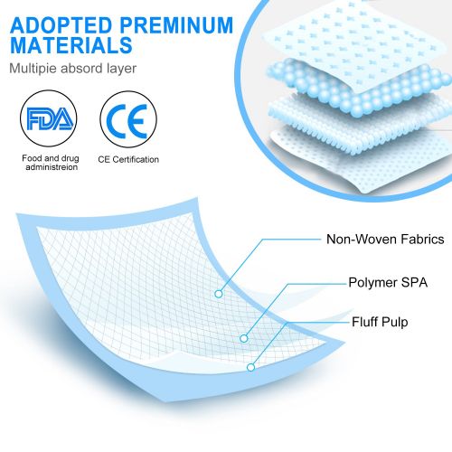  [아마존베스트]Youchoice Disposable Changing Pads Mats, Soft and Waterproof Leak-Proof Breathable Disposable Underpads for...