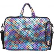 [아마존베스트]Youda 11.6-Inch Laptop Shoulder Messenger Carrying Bag Case Sleeve For 11 11.6 12 12.5 inch Macbook/Notebook/Ultrabook/Chromebook, Mermaid Scale (Colorful)