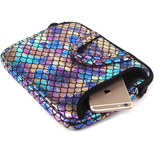  [아마존베스트]Youda 11.6-Inch Laptop Shoulder Messenger Carrying Bag Case Sleeve For 11 11.6 12 12.5 inch Macbook/Notebook/Ultrabook/Chromebook, Mermaid Scale (Colorful)