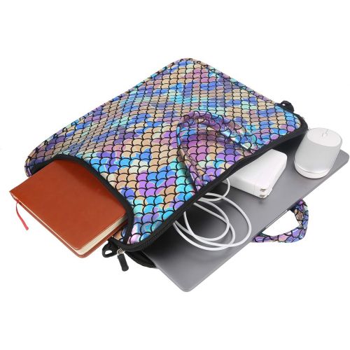  [아마존베스트]Youda 11.6-Inch Laptop Shoulder Messenger Carrying Bag Case Sleeve For 11 11.6 12 12.5 inch Macbook/Notebook/Ultrabook/Chromebook, Mermaid Scale (Colorful)