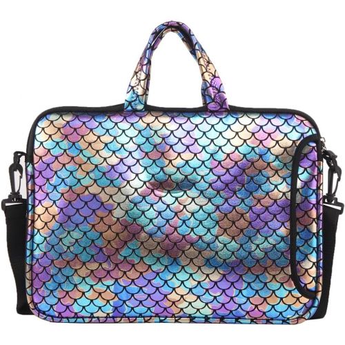  [아마존베스트]Youda 11.6-Inch Laptop Shoulder Messenger Carrying Bag Case Sleeve For 11 11.6 12 12.5 inch Macbook/Notebook/Ultrabook/Chromebook, Mermaid Scale (Colorful)