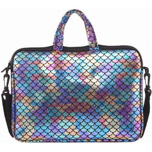  [아마존베스트]Youda 11.6-Inch Laptop Shoulder Messenger Carrying Bag Case Sleeve For 11 11.6 12 12.5 inch Macbook/Notebook/Ultrabook/Chromebook, Mermaid Scale (Colorful)