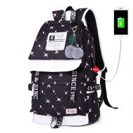 Youfstgews Black Laptop Backpack Women Travel Bags Fashion Ballon Printing School Backpack For Girls black butterfly