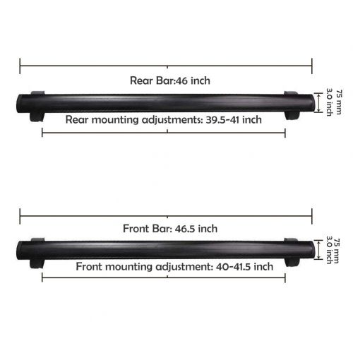  Younar 46 Roof Rack Cross Bar Car Top Luggage Carrier Cargo Rails Adjustable Aluminum Universal for 2011-2018 Jeep Grand Cherokee