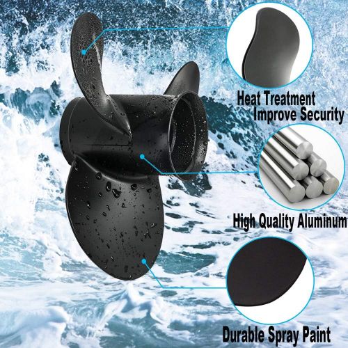  YOUNG MARINE OEM Grade Aluminum Outboard Propeller for Mercury Engines 253035404550556070HP (13 Spline Tooth)