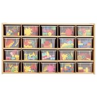 Young Time 7041YT441 20 Cubbie-Tray Storage with Clear Trays