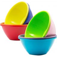 Youngever 32 Ounce Plastic Bowls, Large Cereal Bowls, Large Soup Bowls, Microwave Safe, Dishwasher Safe, Set of 9 in 9 Assorted Colors