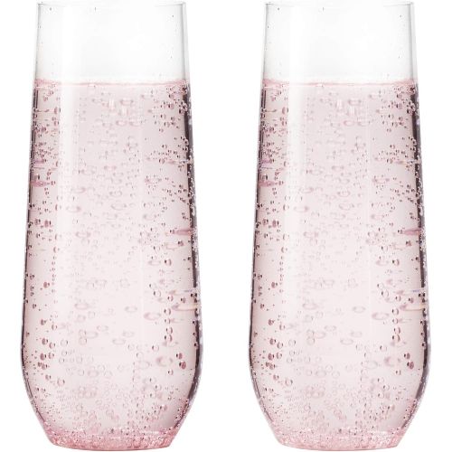  [아마존베스트]Youngever 15 pack Shatterproof Champagne Flute (7 Ounce), Plastic Champagne Flutes, Champagne Glasses, Recyclable Champagne Plastic Cup - Stemless, Shatterproof, Flute Glasses