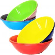 [아마존베스트]Youngever 28 Ounce Plastic Bowls, Large Cereal Bowls, for Cereal, Soup or Salad, Microwave Safe, Dishwasher Safe, Set of 9 in 9 Assorted Colors