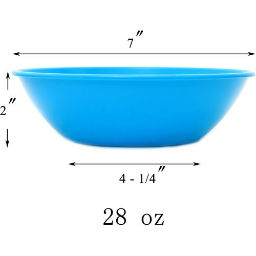  [아마존베스트]Youngever 28 Ounce Plastic Bowls, Large Cereal Bowls, for Cereal, Soup or Salad, Microwave Safe, Dishwasher Safe, Set of 9 in 9 Assorted Colors