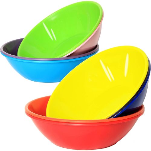  [아마존베스트]Youngever 28 Ounce Plastic Bowls, Large Cereal Bowls, for Cereal, Soup or Salad, Microwave Safe, Dishwasher Safe, Set of 9 in 9 Assorted Colors