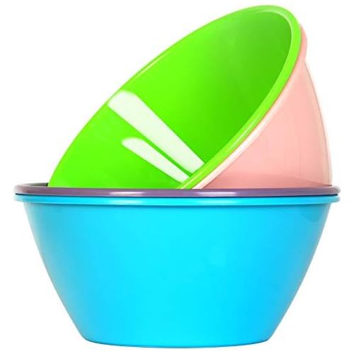  [아마존베스트]Youngever 50 ounce Plastic Bowls, Large Cereal Bowls, Large Soup Bowls, Microwave Safe, Dishwasher Safe, Set of 9 in 9 Assorted Colors