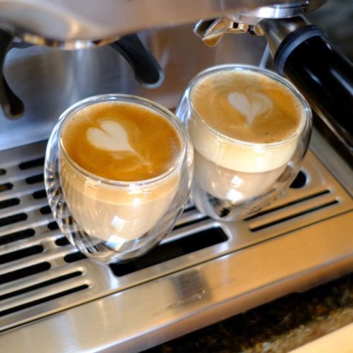  [아마존베스트]Youngever 3 Pack Espresso Cups, Double Wall Thermo Insulated Espresso Cups, Glass Coffee Cups, 5 Ounce