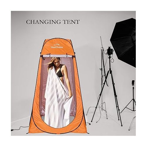  Your Choice Privacy Tent - Pop Up Shower Changing Toilet Tent Portable Camping Privacy Shelters Room 6.2 FT Tall with Carrying Bag for Outdoors Indoors