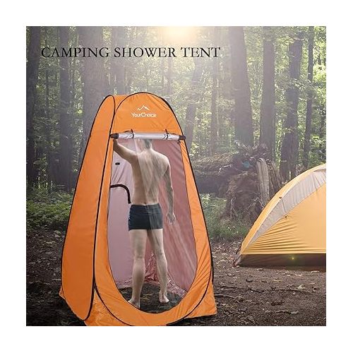  Your Choice Privacy Tent - Pop Up Shower Changing Toilet Tent Portable Camping Privacy Shelters Room 6.2 FT Tall with Carrying Bag for Outdoors Indoors