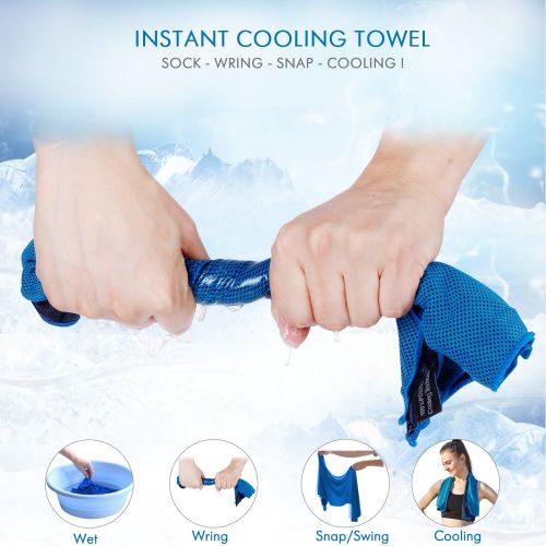  [아마존베스트]Your Choice Cooling Towel Workout, Gym, Fitness, Golf, Yoga, Camping, Hiking, Bowling, Travel, Outdoor Sports Towel for Instant Cooling Relief