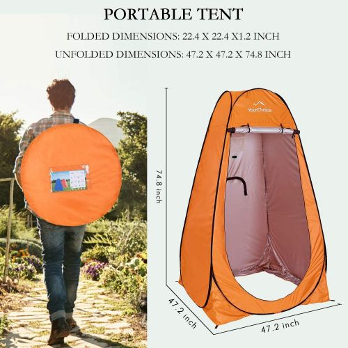  Your Choice Privacy Tent - Pop Up Shower Changing Toilet Tent Portable Camping Privacy Shelters Room 6.2 FT Tall with Carrying Bag for Outdoors Indoors