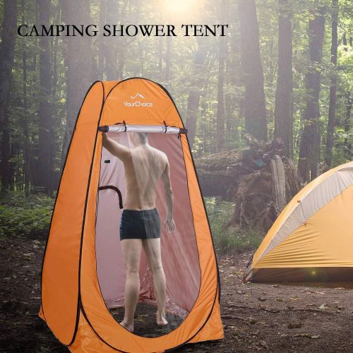  Your Choice Privacy Tent - Pop Up Shower Changing Toilet Tent Portable Camping Privacy Shelters Room 6.2 FT Tall with Carrying Bag for Outdoors Indoors