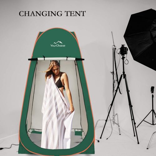  Your Choice Oversized 6.89FT Pop Up Privacy Tent - Camping Shower Changing Tent, Portable Bathroom Toilet Room