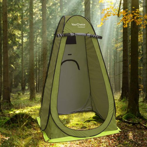  Your Choice Pop Up Tent, Portable Changing Room Shower Toilet Privacy Tent for Camping, Beach, Outdoor and Indoor, 6.2 ft Tall with Blue Carrying Bag