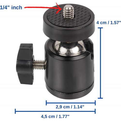  [아마존베스트]Your Day Mate Tripod Thread for Tripod, 1/4 Inch Thread and 360° Degree Ball Head, Tripod Adapter with Mounting Plate, for All Types of DSLR and SLR Cameras, Tripod Holder, Adapter Screw Camera