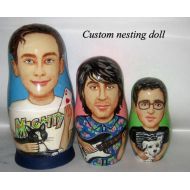 /YourNestingDoll Custom nesting doll Custom portrait 3 pieces