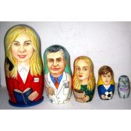 YourNestingDoll Custom nesting doll Custom portrait  by photo 5 pieces