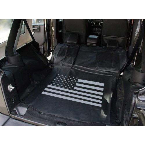  Yoursme Universal Pet Dog Car Seat Cover US Flag Rear Cargo Liner Seats Protector Trunk Multipurpose Storage Case Hammock for 2007-2018 Jeep Wrangler JK 4 Doors