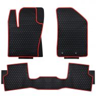 Yoursme Floor Liners Mat for 2015-2018 Jeep Renegade Rubber Slush Front and Rear Seat Floor Mats (Pack of 3)