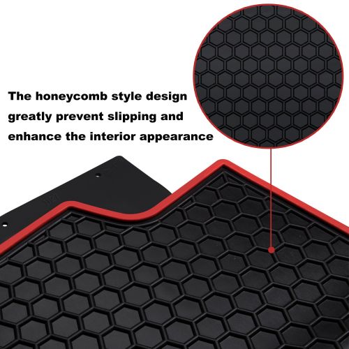  Yoursme Floor Liners Mat for 2015-2018 Jeep Renegade Rubber Slush Front and Rear Seat Floor Mats (Pack of 3)